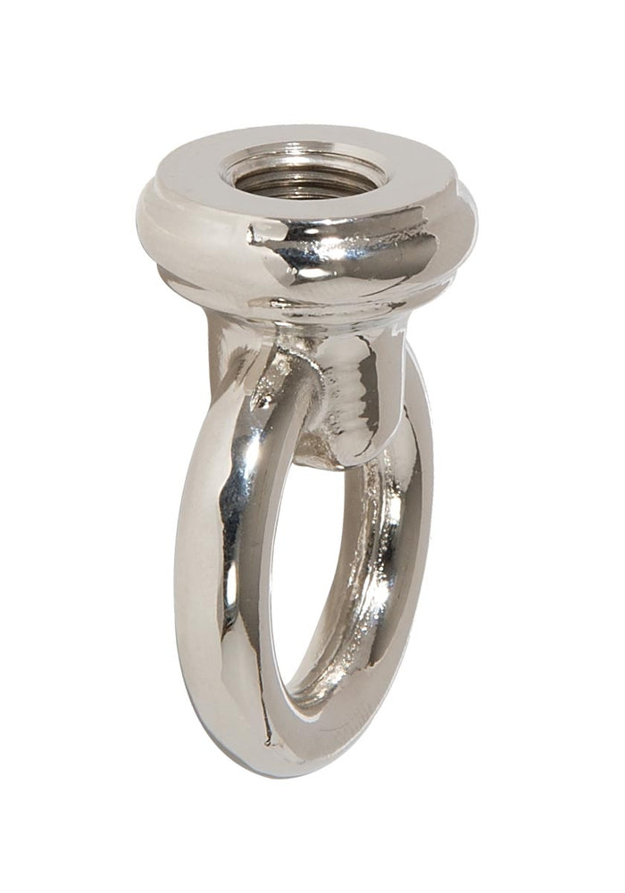 2" Tall Heavy Duty Loop With Wire Way, 1/4F Tap, Polished Nickel