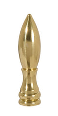 2" Teardrop Lamp Finial Tapped 1/4-27 Brass (10964)