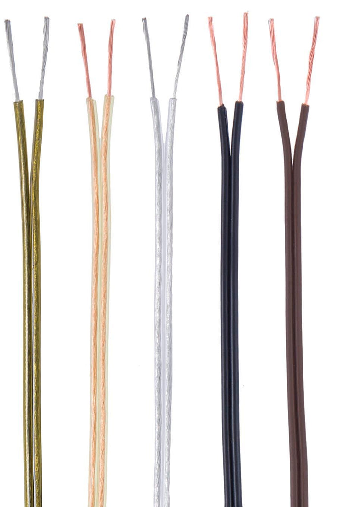 250 ft. 22/2 Special Purpose, Plastic Covered Lamp Cord - Lamp Wire, (22 gauge - parallel 2 wire), CHOICE of 5 COLORS (46609)