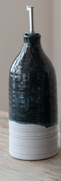 26 oz. Stoneware Oil Cruet with Stainless Steel Spout