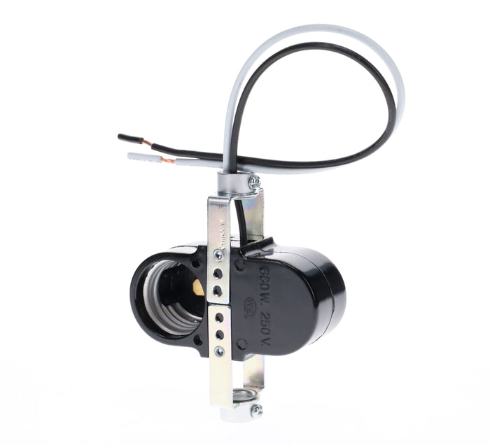 3-1/2" Tall Double Edison Base Socket (E26), 8" Leads, 1/8IP (47701)