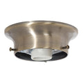 3-1/4" Fitter Antique Brass Finish Flush Mount Fixture Holder, Hardware & High Heat Porcelain Socket (11754A)