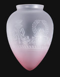 3 1/4" Fitter, Bulb Shaped Cranberry Tint Pendant Shade, 7-1/2 inch tall