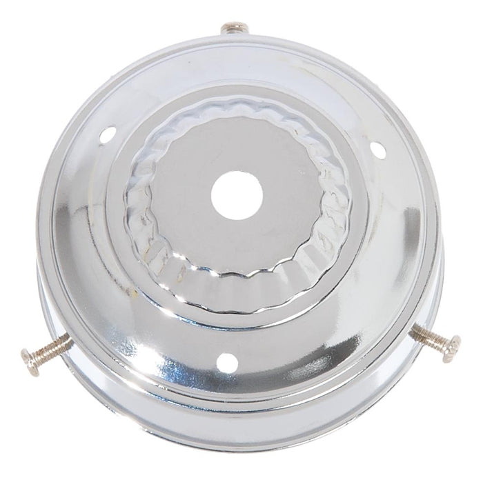 3-1/4" Fitter Steel Shade Holder, 1/8 IP Slip, Chrome Plated