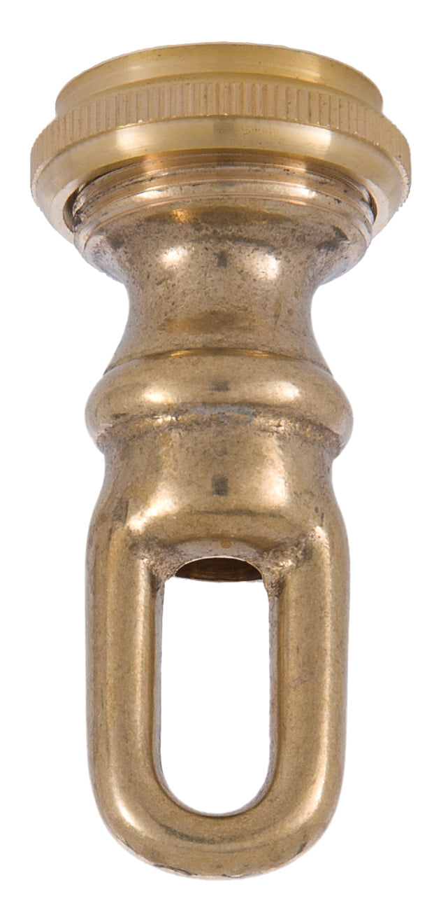 3 1/4" ht. Heavy Brass Screw Collar Loop, 1/4 F Tap