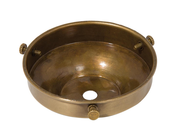 3-1/4 Inch Fitter Antique Brass Finish Brass Lamp Shade Holder