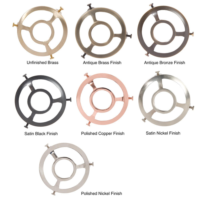 3-1/4 Inch Fitter Cast Brass UNO Gallery, Choice of Finish