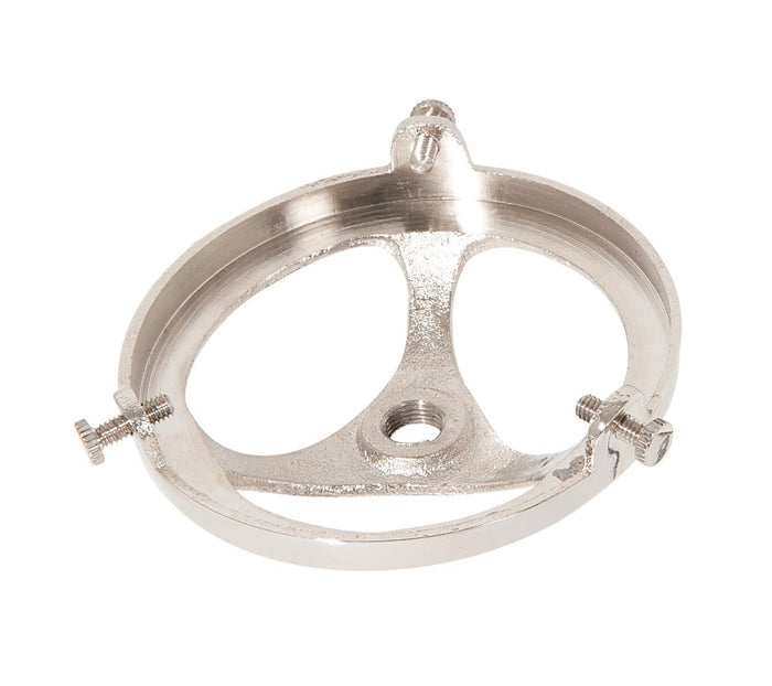 3-1/4 Inch Fitter Polished Nickel Finish Cast Brass Lamp Shade Holder with Set Screws, 1/8F