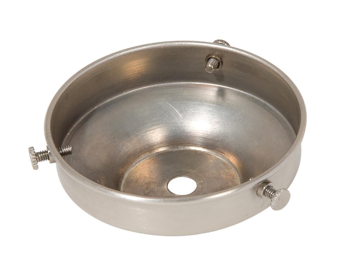 3-1/4 Inch Fitter Satin Nickel Finish Brass Lamp Shade Holder