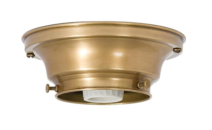 3-1/4 Inch Fitter Wired Antique Brass Flush Mount Fixture
