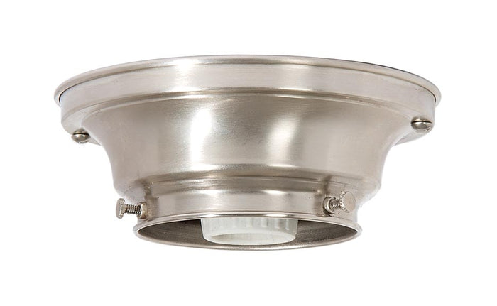 3-1/4 Inch Fitter Wired Satin Nickel Finish Brass Flush Mount Fixture