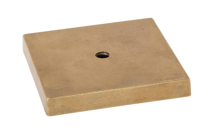 3-15/16 Inch Unfinished Square Die Cast Brass Backplate or Canopy, 1/8 IP Slip