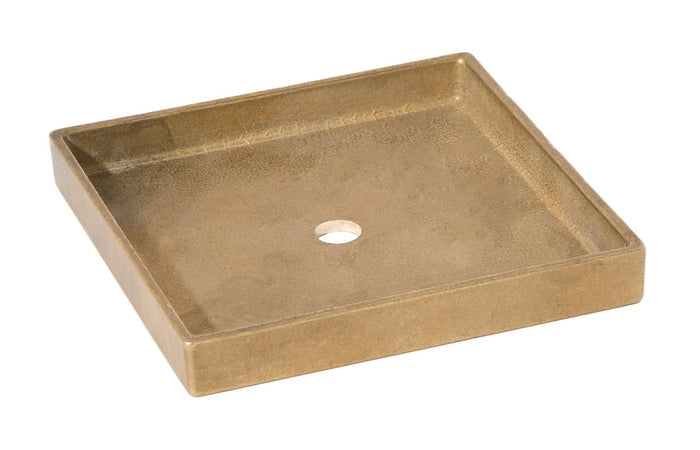 3-15/16 Inch Unfinished Square Die Cast Brass Backplate or Canopy, 1/8 IP Slip