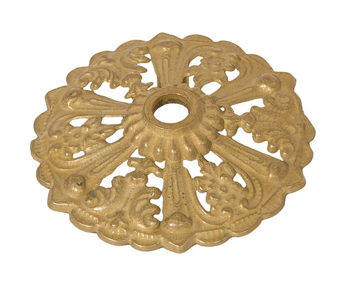 3-3/4 Inch Diameter Unfinished Die Cast Brass Bobeche, 1/8IP Slip