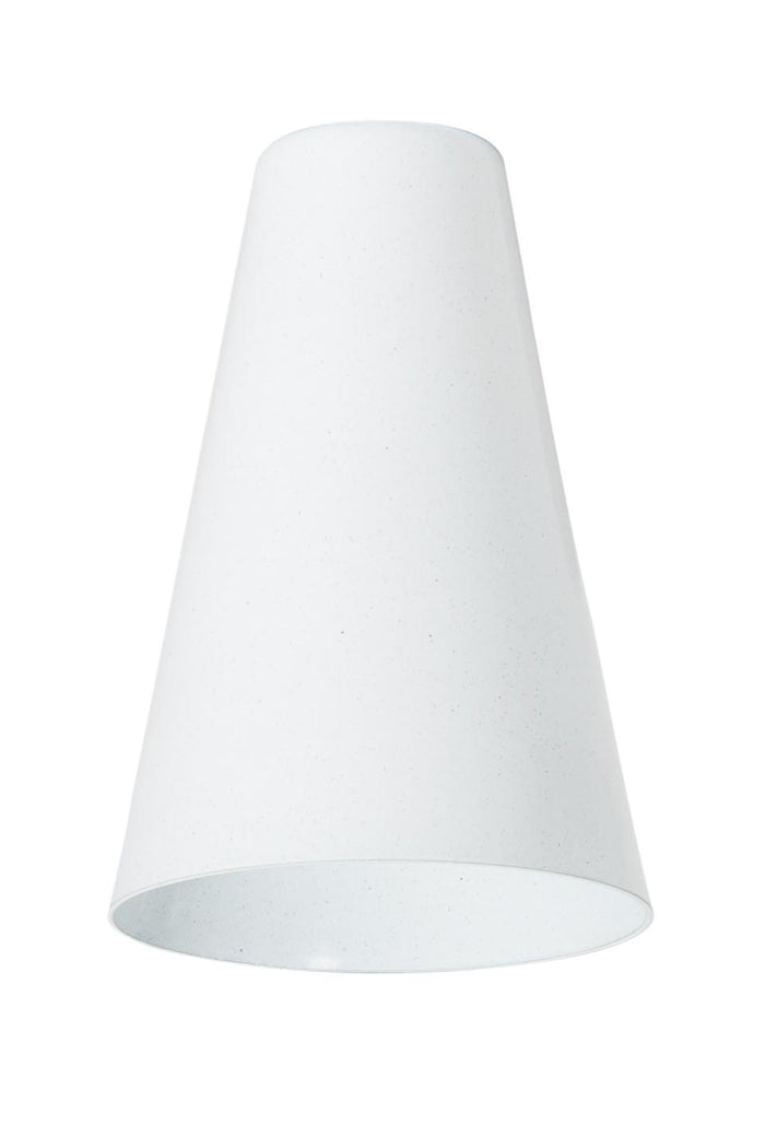 3-3/8 Inch Tall Glossy White Finish Brass Cone Lighting Socket Cup, 1/8IP