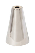3-3/8 Inch Tall Polished Nickel Finish Brass Cone Lighting Socket Cup, 1/8IP