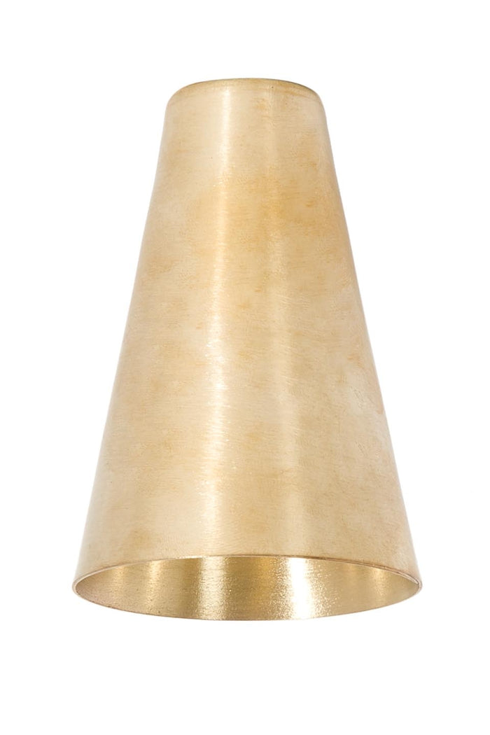 3-3/8 Inch Tall Unfinished Brass Cone Lighting Socket Cup, 1/8IP