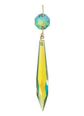 3" Blue/Green Iridescent U-Drop Prism, ~4-1/4" overall length
