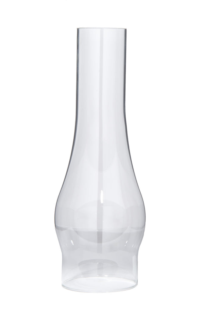 3" Fitter, 10" Tall Slim Bulge Clear Chimney Globe