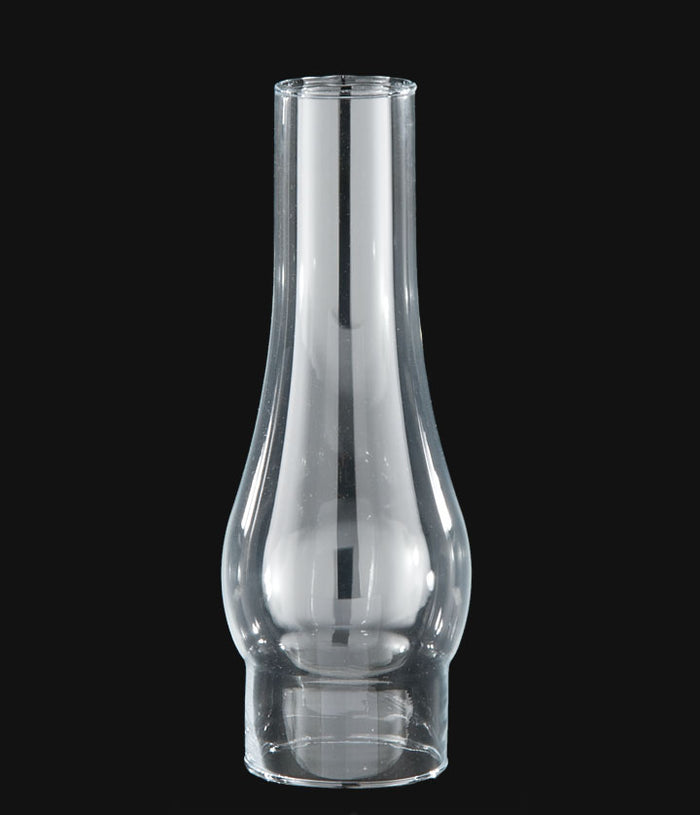 3" Fitter, 10" Tall Slim Bulge Clear Chimney Globe