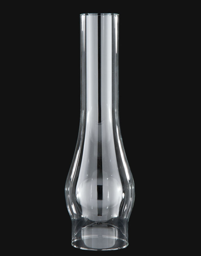 3" Fitter, 12" Tall  Clear Chimney Globe