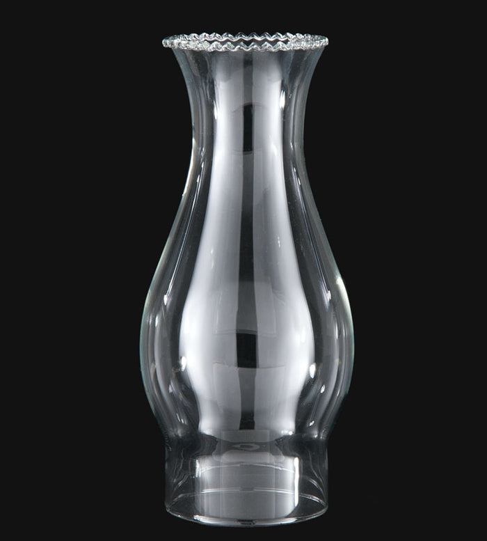 3" Fitter, 8-1/2" Tall Clear Crimped Top Chimney