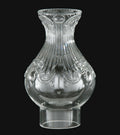 3" Fitter, 8-1/2" Tall Clear Embossed Princess Feather Chimney