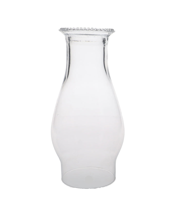 3" Fitter, 8-1/4" Tall Clear Beaded-Top Glass Lamp Chimney (57936C)