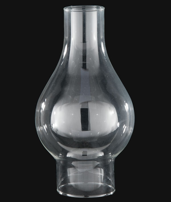 3" Fitter,  9-1/4" Tall Clear Chimney, Large Bulge