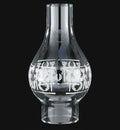 3" Fitter,  9-1/4" Tall Clear Diana Decorated Lamp Chimney