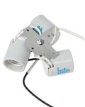 3 Light Glazed Porcelain Cluster Socket Mounted to Bracket