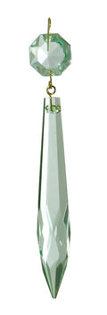 3" Light Green U-Drop Prism, ~4-1/4" overall length