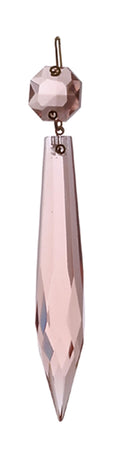 3" Pink U-Drop Prism, ~4-1/4" overall length