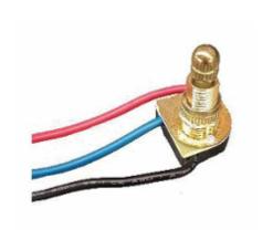 3-Way Brass Rotary Switch with Long Shank (40408)