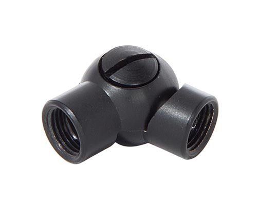 3/4" Diameter Satin Black Finish Die Cast Brass Swivel with Slotted Screw, 1/8F x 1/8F