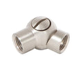 3/4" Diameter Satin Nickel Finish Die Cast Brass Swivel with Slotted Screw, 1/8F x 1/8F