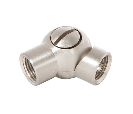 3/4" Diameter Satin Nickel Finish Die Cast Brass Swivel with Slotted Screw, 1/8F x 1/8F