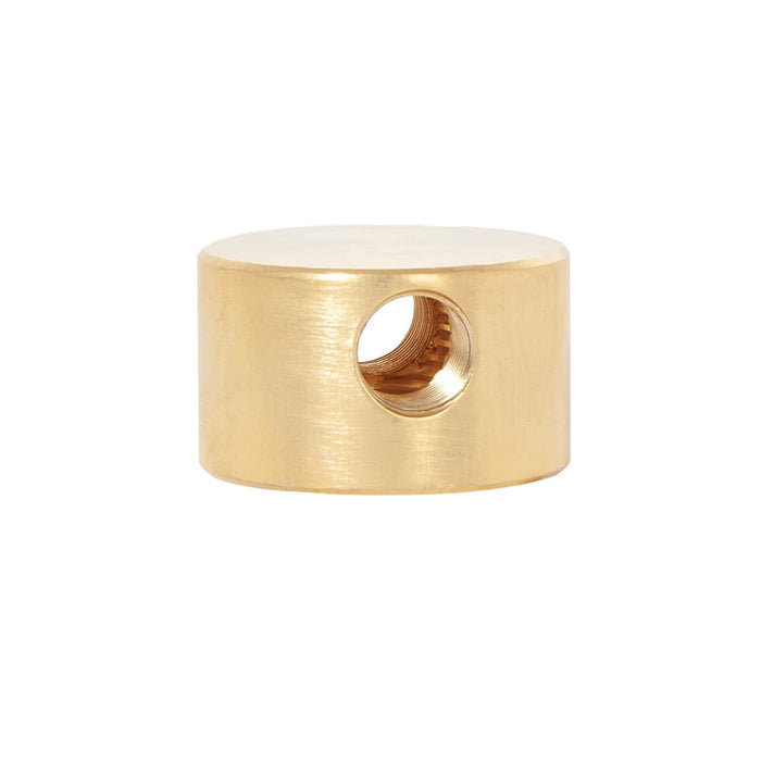 3/4 Inch Height Unfinished Brass Straight Disc 2-Way Arm Back, 1/4F x 1/8F