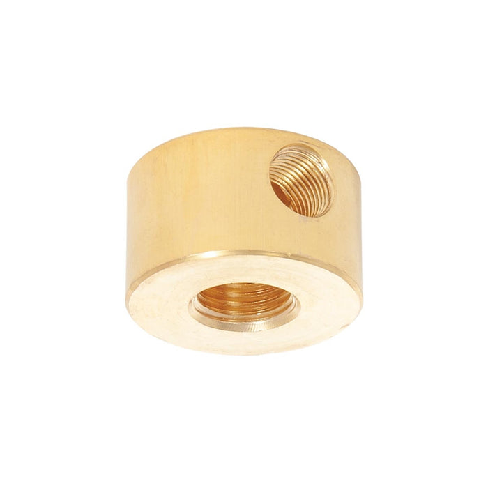 3/4 Inch Height Unfinished Brass Straight Disc 2-Way Arm Back, 1/4F x 1/8F