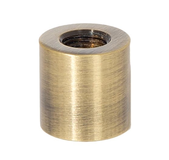 3/4 Inch Tall Brass Lamp Coupling, 1/8F, Antique Brass