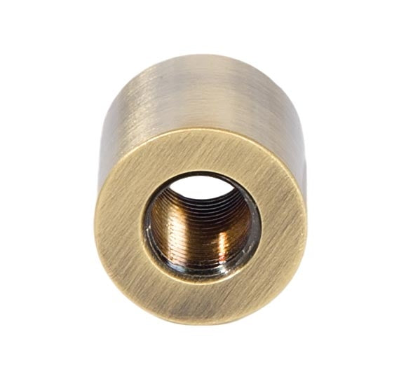 3/4 Inch Tall Brass Lamp Coupling, 1/8F, Antique Brass