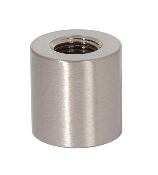 3/4 Inch Tall Brass Satin Nickel Finish Lamp Coupling, 1/8F Tap