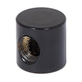 3/4 Inch Tall Gloss Black Finish Brass 2-Way Lamp Arm Back, 1/8F