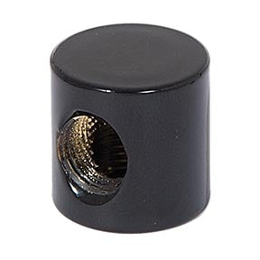 3/4 Inch Tall Gloss Black Finish Brass 2-Way Lamp Arm Back, 1/8F