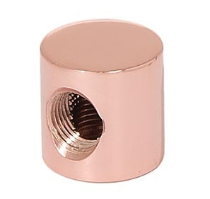 3/4 Inch Tall Polished Copper Finish 2-Way Brass Lamp Arm Back, 1/8F