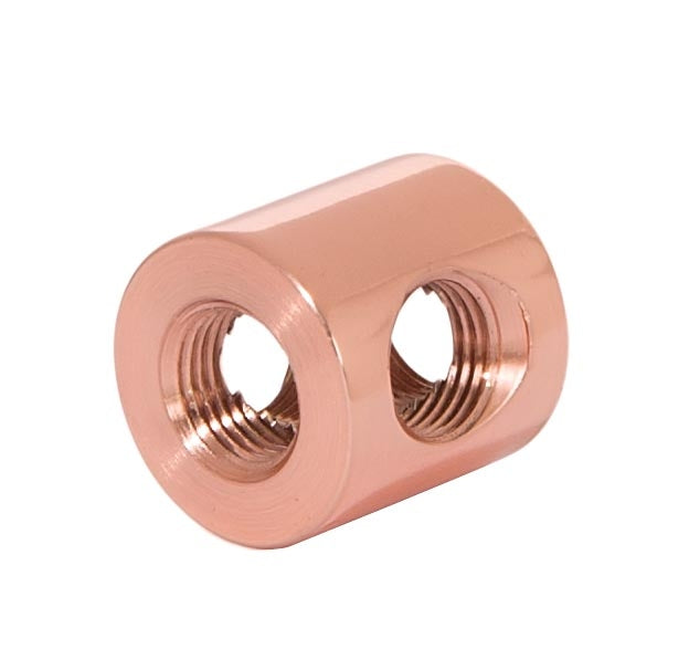 3/4 Inch Tall Polished Copper Finish 4-Way Brass Arm Back, 1/8F Tap