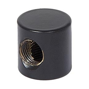 3/4 Inch Tall Satin Black Finish Brass 2-Way Brass Lamp Arm Back, Tap 1/8F