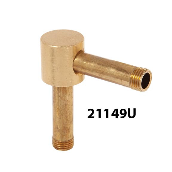 3/4 Inch Tall Satin Black Finish Brass 2-Way Brass Lamp Armback, Tap 1/8F (21149BK)