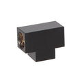 3/4 Inch Tall Tee Angle Geometric Style Satin Black Finish Brass Arm Back, 1/8F All Sides