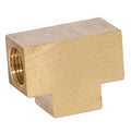 3/4 Inch Tall Tee Angle Geometric Style Unfinished Brass Lamp Arm Back, 1/8F x 1/8F